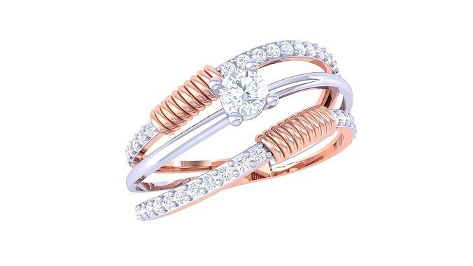 mulheres Casamento noivado anel 3dm stl obj fbx renderiza detalhes diamante wwomenring anéis joias vintage feminino Signetring moda ouro propondo joalheria argolas 3D print model - Mito3D