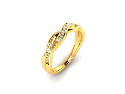 donne nozze squillare anelli solitario sterlina stampabile diamante platino brillante Fidanzamento gioiello gioielleria argento delicato luce oro bianca 3d print model - Mito3D
