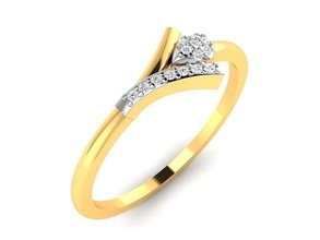 mujer boda anillo 3dm stl fbx obj joya compromiso joyería imprimible diamante plata oro blanco brillante platino anillos lujo precioso 3d print model - Mito3D
