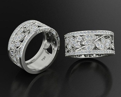 women white gold engagement ring diamond 3dm rings jewelry printable silver jewellery jewel wedding brilliant fashion royaldesign design 3dmmodel 3djewelry 3d print model - Mito3D
