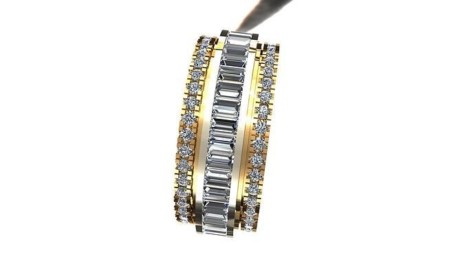 mujer 10 anillo joyería joya plata diamante Boda Moda anillos 3D print model - Mito3D