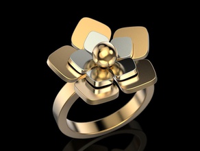 kadın çiçek yüzük takı baskı 3dprinted mücevher yazdırılabilir tasarım altın moda printabl diğer prototipleme 3d print model - Mito3D
