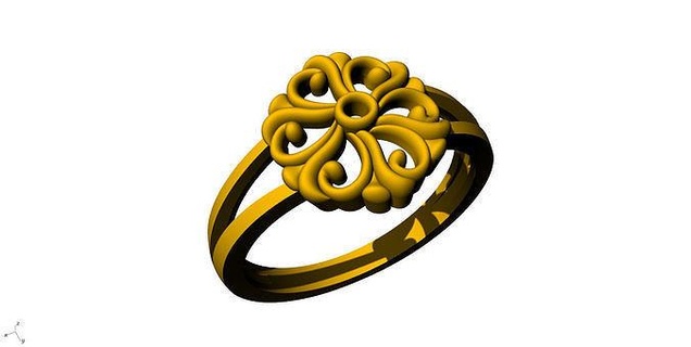 womens plain ring 003 creativity art design illustration scientific jewelry rings 3d print model - Mito3D