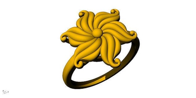 womens plain ring 007 creativity art traditional design idea vortex jewelry rings 3d print model - Mito3D