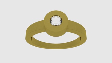 mulheres anel de pedras jóias anéis 3d print model - Mito3D