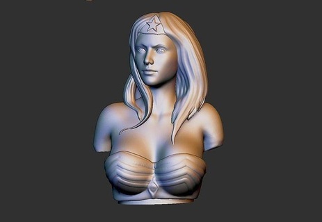 preguntarse mujer busto escultura estatua Arte dc historietas batman heroe niña superhombre esculturas 3d print model - Mito3D