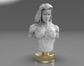 preguntarse mujer busto maravilla dc comics justicia liga superhombre batman diana amazonas superhéroe superhéroes arte esculturas 3d print model - Mito3D