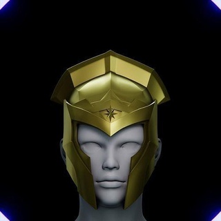 wonder woman soldier helmet v1 cosplay crown mask batman superman shazam justice league fashion jewelry dc art greek spartan sculptures 3d print model - Mito3D