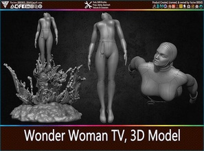 Meraviglia donna tv 3d modello dc carattere Diana comico collezione oggetti statua Stampa figura design Batman Giochi giocattoli 3d print model - Mito3D