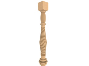 wood baluster 7 house cnc banister stairway decor 3d print model - Mito3D