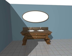 madeira gabinete mobília interior Projeto luxo casa banheiro 3d print model - Mito3D