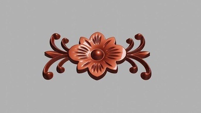 wood carving flower decor woodcarving 3dprinting design picture frame printable modern decoration finish silver table art signs logos sculptures statue miniatures figurines deco 3d print model - Mito3D