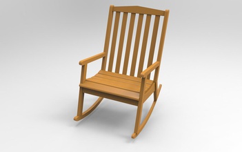 wood chair house furniture 3d print 3d print model - Mito3D