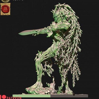 wood elf willow treeman creature forest green nature sword tree wargaming warrior guardian ent tabletop plants elves branch avatar elven woods 9thage games toys board 3d print model - Mito3D