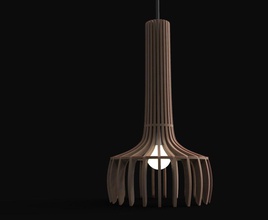 wood lambası b705 - lazer kesim ev ahşap lamba iç mobilya modern tasarım kes kesme mimarlık aydınlatma 3d print model - Mito3D