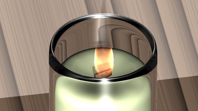 bois mèche bougie verre flamme cire bougies maison éclairage chandelier titulaire soutien feu bougeoir candel 3d print model - Mito3D