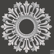 woodcarving frame mirrors or pictures - 3d model cnc ornate decoration rococo milling carving wood mirror relief sculpt picture wall circular barocco carved house decor 3d print model - Mito3D