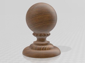 wooden ball finial classic historic architecture architectural decoration plinth pedestal building antique stone baluster ornate stairway decor staircase knob door handle house 3d print model - Mito3D