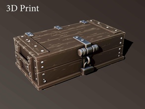 wooden box 3dprint print zbrush highpoly fdm ender ender3 creality chest repository safe casket lock art design sculpture printable games toys game accessories 3d print model - Mito3D