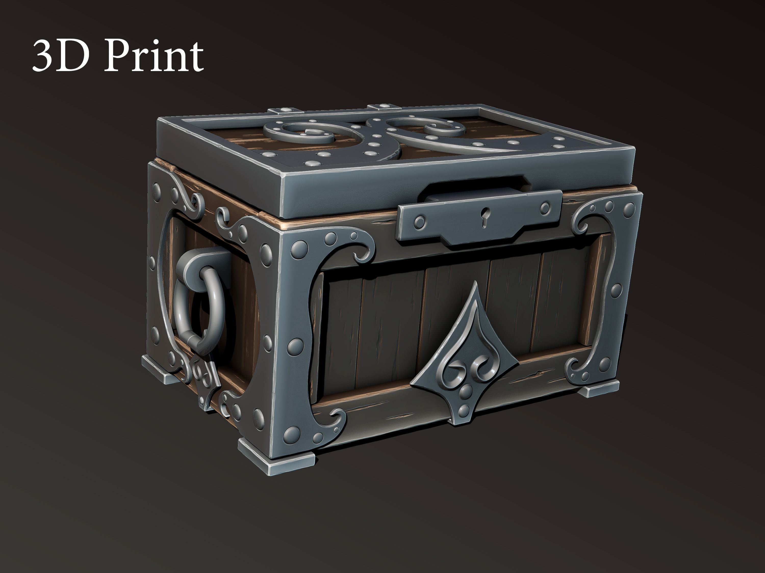 Holztruhe 3dprint drucken zbrush highpoly fdm ender ender3 creality Brust repository box Sarg sicher lock Kunst design skulpture andere 3D print model - Mito3D