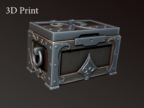 wooden chest 3dprint print zbrush highpoly fdm ender ender3 creality repository box casket safe lock art design skulpture other 3d print model - Mito3D