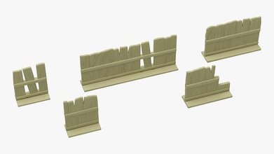 wooden fences wooden fences fence boardgame print games toys games toys board board games 3d print model - Mito3D