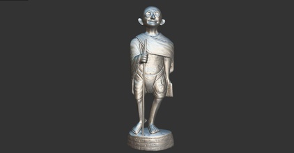 3dp ahşap gandhi sanat mahatma mohandas Hindistan delhi heykel büstü anıt miras taranmış gandi karamchand satyagraha şekil 3dscan sistemleri ve uygulamaları heykeller 3d print model - Mito3D