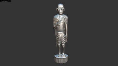 madeira gandhi v2 3dp a arte mahatma mohandas índia delhi escultura do busto monumento património digitalizado estátua gandi karamchand satyagraha figura 3dscan fotogrametria esculturas 3d print model - Mito3D