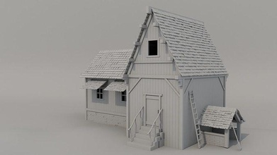 bois maison 3d 3dmodel 3ddrawing autodeskmaya 3d print model - Mito3D