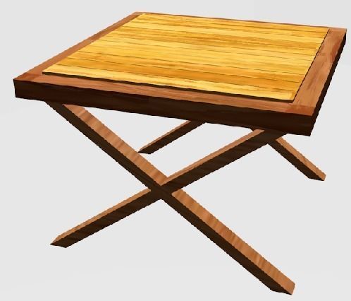 wooden table house wood blender 3d dining furniture 3D print model - Mito3D