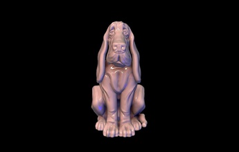trama cão caça esculpir 3dprint estátua cnc desenho animado figura miniaturas arte esculturas 3d print model - Mito3D