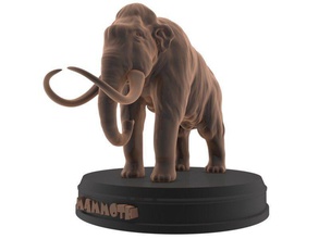 woolly mammoth printable elephant ice age extinct wild animal nature sea water ocean toy toys real realistic statue art sculptures 3d print model - Mito3D