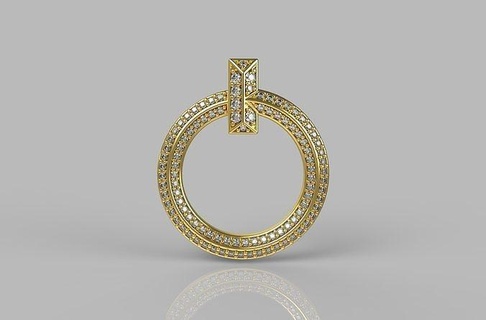 work n25 gold luxury necklace pendant brilliant silver diamond jewelry pendants gem wedding engagement love cad fashionandbeauty jewel platinum 3d print model - Mito3D