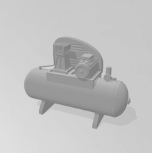 officina compressore 7mm scala 1 43 modello ferrovia edificio macchina box auto industriale stampabile diorama pressofuso valutare attrezzature passatempo fai 3d print model - Mito3D