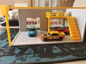 taller diorama mueble coche vehiculo vehículo 164 ruedas calientes garaje fácil imprimir juego juegos juguetes accesorios 3d print model - Mito3D