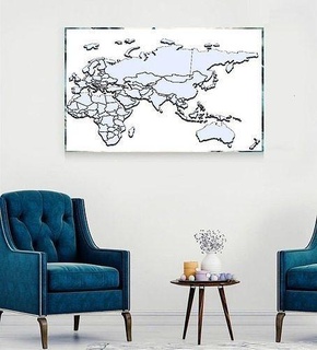 mundo mapa viajeros mueble habitación casa interior foto cuadro pared Arte viaje viajero alfiler 3d print model - Mito3D