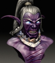 worldofwarcraft night elf man bust games-toys nightelf manbust wow face head games toys game accessories 3d print model - Mito3D