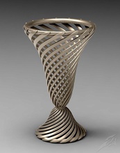 trou ver vase spirale déco stl accueil maison décor torsion tournoiement art carbure rollaid filage 3d print model - Mito3D