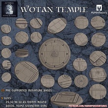 wotan temple set 25 pre-supported models miniatures asgard vikings odin thor knight wargames tabletop bases dnd warhammer 40k games toys board 3d print model - Mito3D