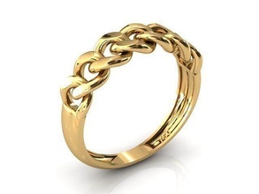 woven ring luxury gold modern printable cuban jewelry platinum silver engagement fashion beauty chains rings braided mobilier basket 3d print model - Mito3D