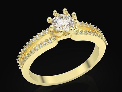 tissé solitaire bague engagement argent or anneaux imprimable bijoux mariage beauté sterling platine mode bijou 3d print model - Mito3D