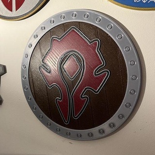 Uau escudo horda parede placa mundo worldofwarcraft jogos jogador fantasia personagem casa emblema magnético arte sinais logotipos 3d print model - Mito3D