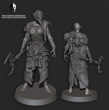 warrior acolyte - cursed elves wrack warhammer 40k grotesque drukhari gruesome barbarian conan dnd cultist female games toys board 3d print model - Mito3D