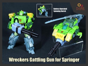 wreckers gattling gun transformers springer games toys 3d print model - Mito3D