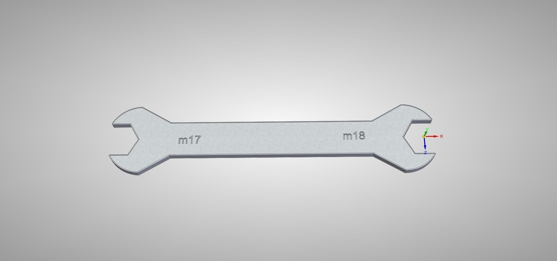 llave 18-17 hobby-diy mano herramientas de la métrica 3dprint hobby diy afición bricolaje 3D print model - Mito3D