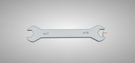 clé 18-17 loisirs-bricolage la main outils à molette métrique 3dprint passe-temps le bricolage hobby de des 3d print model - Mito3D