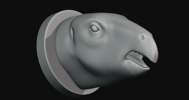 wuerhosaurus head 3d model printable print dinosaur art sculptures 3d print model - Mito3D