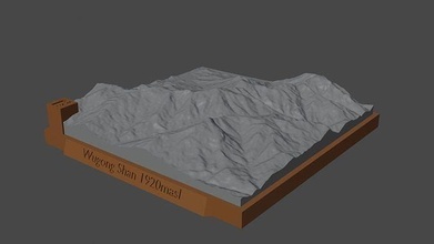 Wugong Shan Berg Landschaft Vulkan Terrain Umgebung Natur Photogrammetrie Elevation Wissenschaft 3d print model - Mito3D