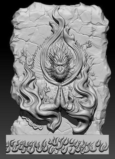 wukong disillusion monkey king pray disillusionize enlightenment art sculptures 3d print model - Mito3D