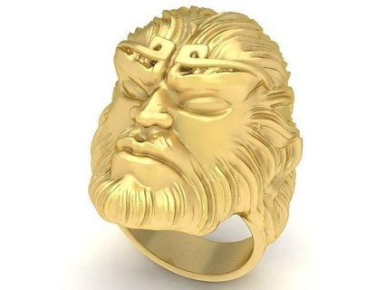 wukong ring monkey king 3608 jewelry fashion accessories gold diamond man men new design rings 3d print model - Mito3D